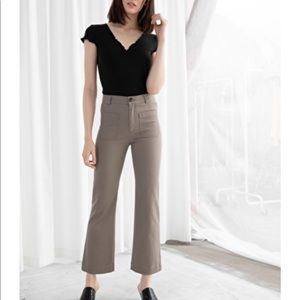 &other stories Cotton Twill Blend Pants